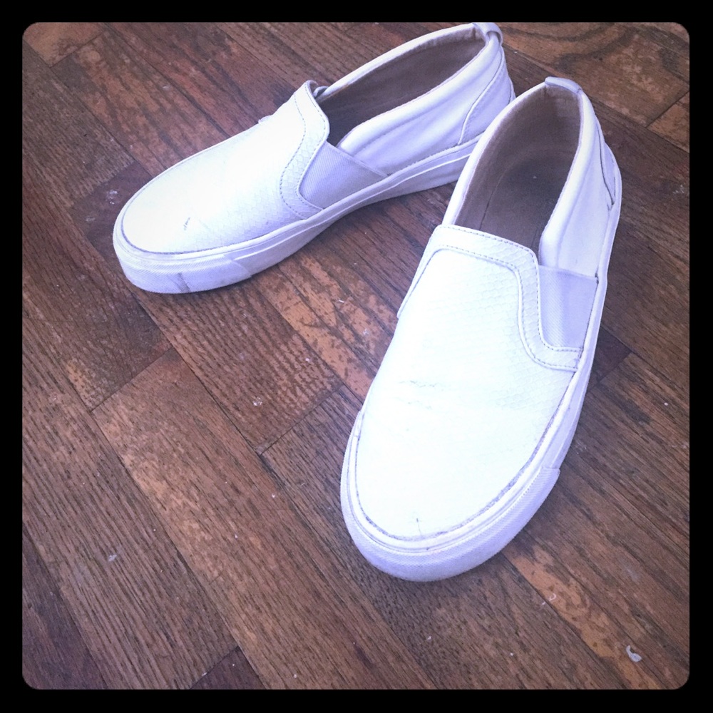 Zara leather slip on shoes